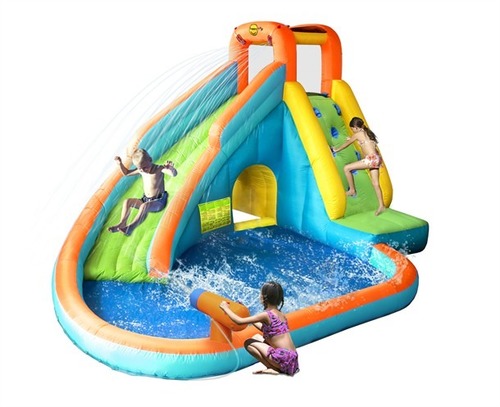 מתקן קפיצה ומים מגלשת מים בריכה ותותח Happy Hop דגם 9117 