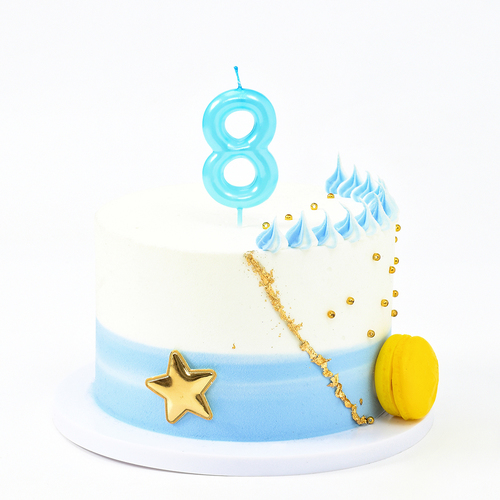 נר מספר 8 - תכלת