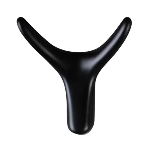 קולב מגבות 2 מתלים Black Bull שחור מט (קידוח) מתוך קולקציית קולבים ומתלים למגבות (מבט מהצד) - עשוי מחומרים עמידים בפני לחות וחלודה לאורך זמן