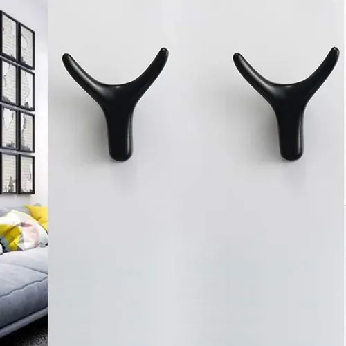 קולב מגבות 2 מתלים Black Bull שחור מט (קידוח) מתוך קולקציית קולבים ומתלים למגבות (פרטי התקנה) - קל לניקוי ותחזוקה לשמירה על מראה חדש ומבריק