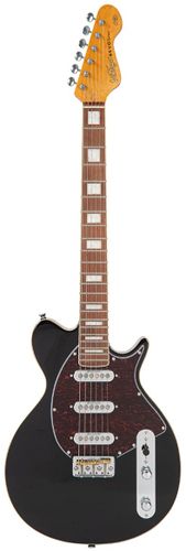 Vintage REVO Series 'Vision' Electric Guitar ~ Boulevard Black_front