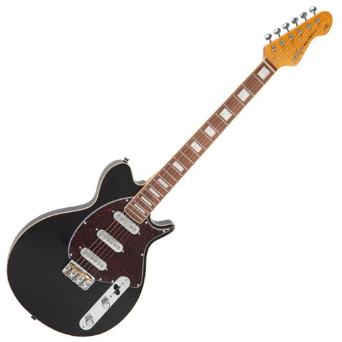 זוית נוספת Vintage REVO Series 'Vision' Electric Guitar ~ Boulevard Black_tilt right