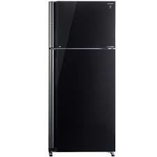 מקרר 588 ליטר מקפיא עליון דגם SHARP SJ-5878BK שארפ זכוכית שחורה