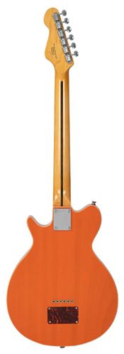 זוית נוספת Vintage REVO Series 'Vision' Electric Guitar ~ Trans Orange_rear