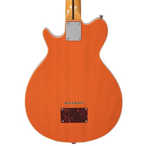זוית נוספת Vintage REVO Series 'Vision' Electric Guitar ~ Trans Orange