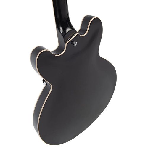זוית נוספת Vintage VSA500B ReIssued Semi Acoustic Guitar w/Bigsby ~ Boulevard Black