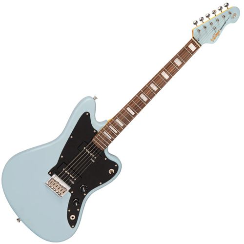 זוית נוספת Vintage V65H ReIssued Hard Tail Electric Guitar ~ Satin Blue