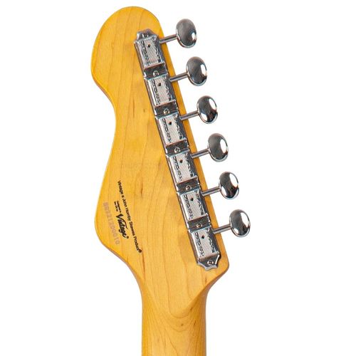 זוית נוספת Vintage V65H ReIssued Hard Tail Electric Guitar ~ Satin Blue