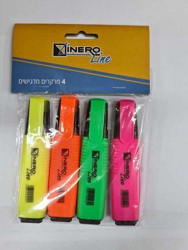 סט טושים זוהרים 4 צבעים