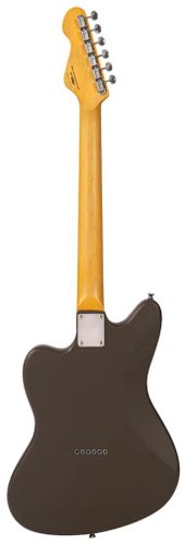 זוית נוספת Vintage V65H ReIssued Hard Tail Electric Guitar ~ Satin Grey_front_rear