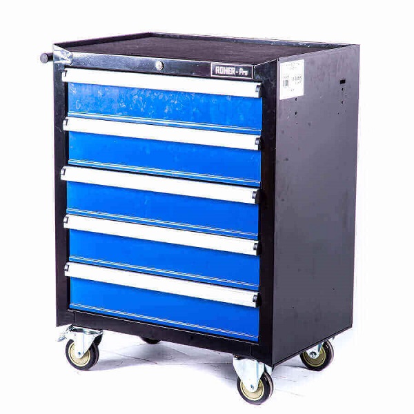 עגלת כלים מקצועית 5 מגירות ROHER דגם 1093968 – עומס עד 35 ק״ג למגירה