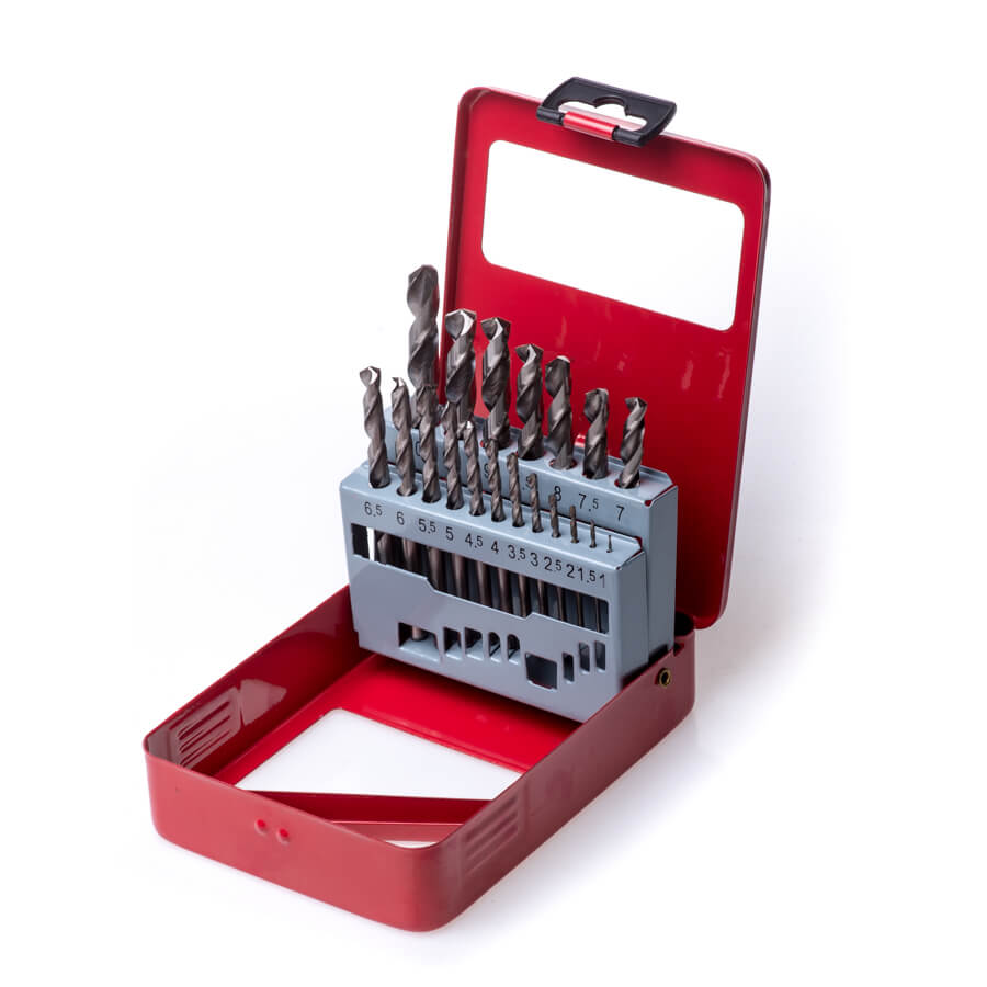 סט 19 מקדחי HSS עד 10 מ"מ כולל חצאי מידות ROHER TOOLS