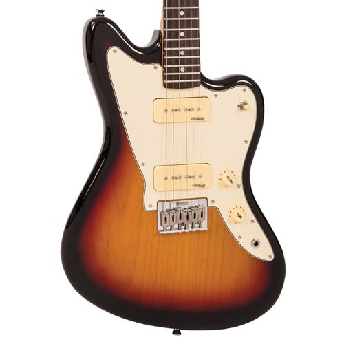 זוית נוספת Vintage V65 ReIssued Hard Tail Electric Guitar ~ Tobacco Sunburst