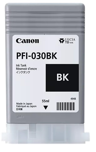 דיו שחור לפלוטר קנון PFI-030BK - Black Ink Tank 55ml