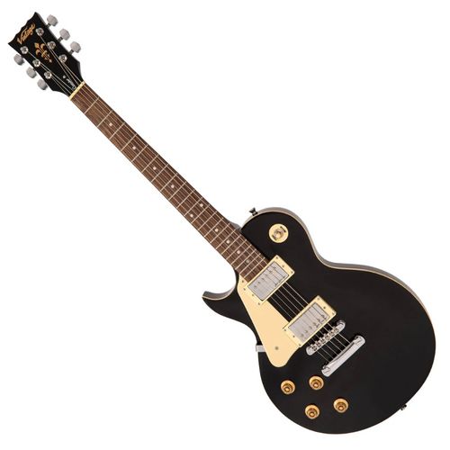 זוית נוספת Vintage V10 Coaster Series Electric Guitar ~ Left Hand Boulevard Black