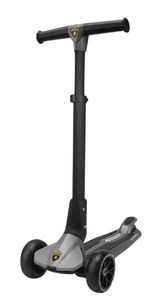 קורקינט ילדים מתקפל 3 גלגלים עם אורות וכידון 3 מצבי גובה למבורגיני - אפור