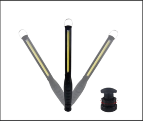 מנורת עבודה LED נטענת 750 לומן עם 360 מעלות עם בסיס מגנטי