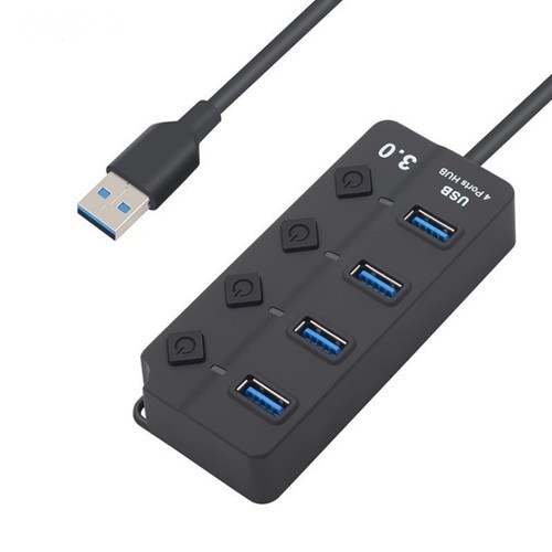מפצל USB3.0 ל-4 יציאות עם מתגים