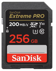 כרטיס זיכרון Sandisk Extreme Pro SD 256GB