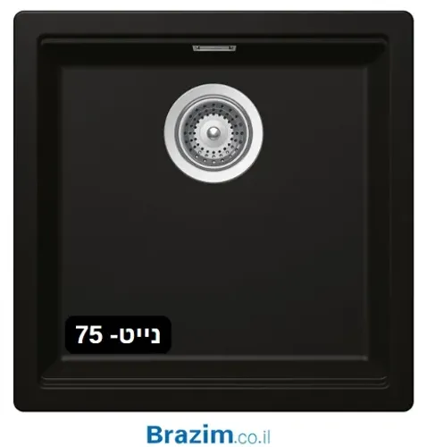 כיור מטבח אקווטופ קירונה 60 מותקן על שיש במטבח מודרני, דגם 55X45, בצבע ירוק ליין.