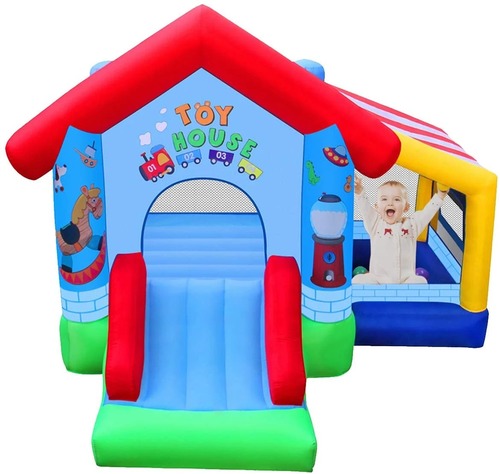 מתקן קפיצה מתנפח בינוני בית הצעצוע Jumpy Jump משטח קפיצה+מגלשה+בריכת כדורים דגם D2727 