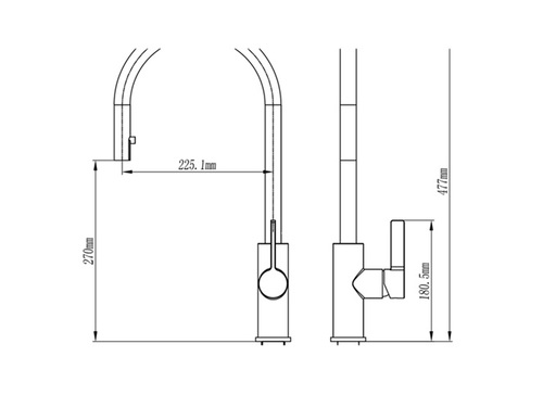ברז מטבח נשלף SHONY דגם מייבל גוון: לבן מט 50291