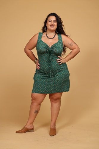 שמלת מידי - אירה במפתח גב מיוחד plus size