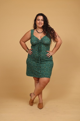 שמלת מידי - אירה במפתח גב מיוחד plus size