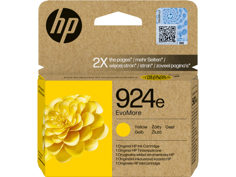ראש דיו צהוב מקורי HP 924e EvoMore (4K0U9NE)