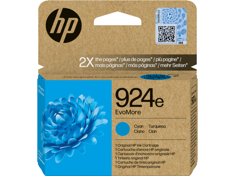 ראש דיו ציאן מקורי HP 924e EvoMore (4K0U7NE)