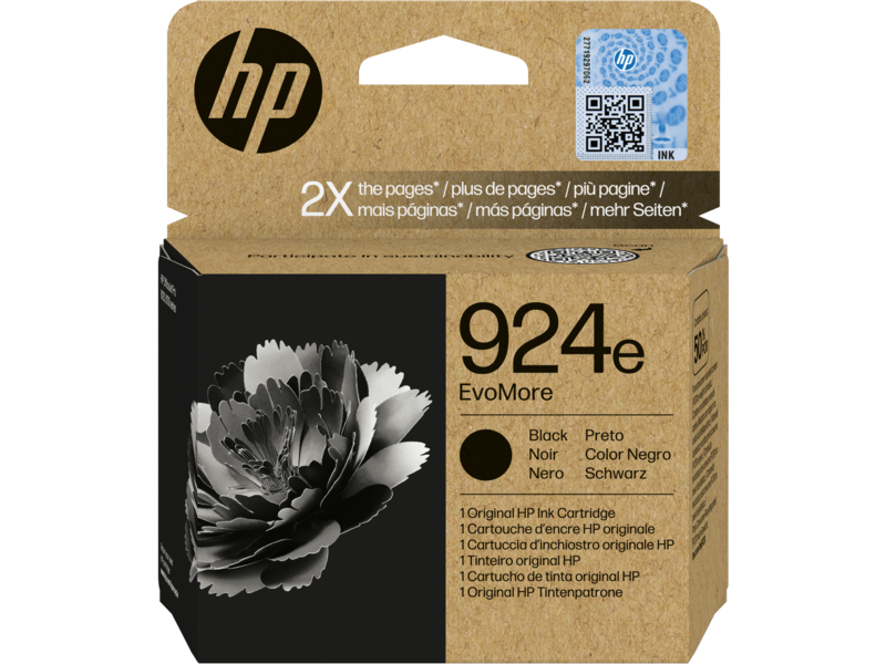 ראש דיו שחור מקורי HP 924e EvoMore (4K0V0NE)