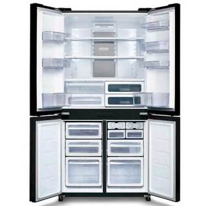 מקרר 4 דלתות 611 ליטר Sharp SJ-8841-BK זכוכית שחורה שארפ