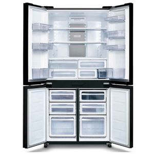 מקרר 4 דלתות 611 ליטר Sharp SJ-8942BK זכוכית שחורה שארפ