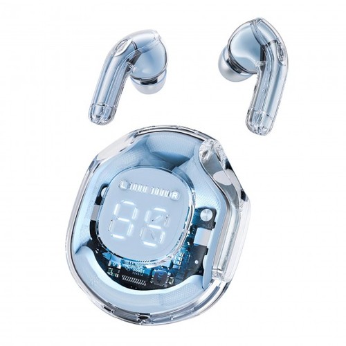 אוזניות TWS Acefast T8 Crystal ice blue luetooth earbuds- Blutooth