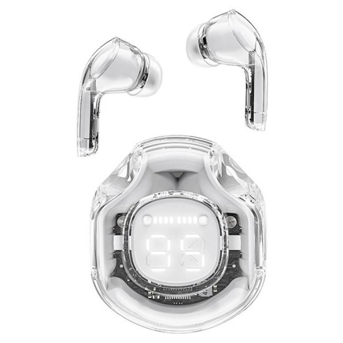 אוזניות Acefast T8 Crystal white moon luetooth earbuds- Blutooth