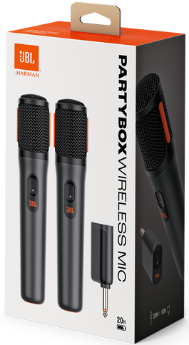 זוג מיקרופונים אלחוטיים JBL PartyBox Wireless Mic
