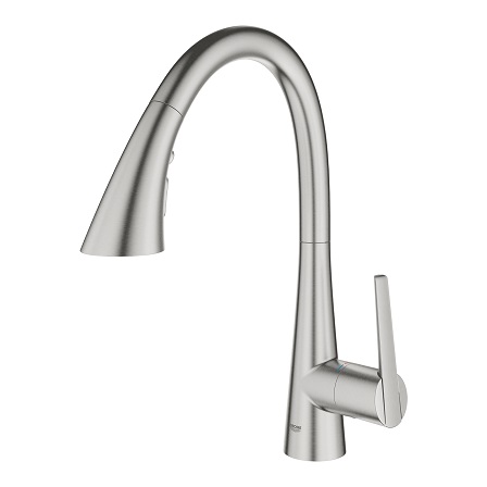 ברז מטבח נשלף גרואה-GROHE דגם 32294DC2 נירוסטה מוברש =יבואן רישמי 