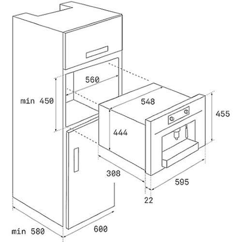מכונת קפה בנויה דגם CLC835MC תקה Teka