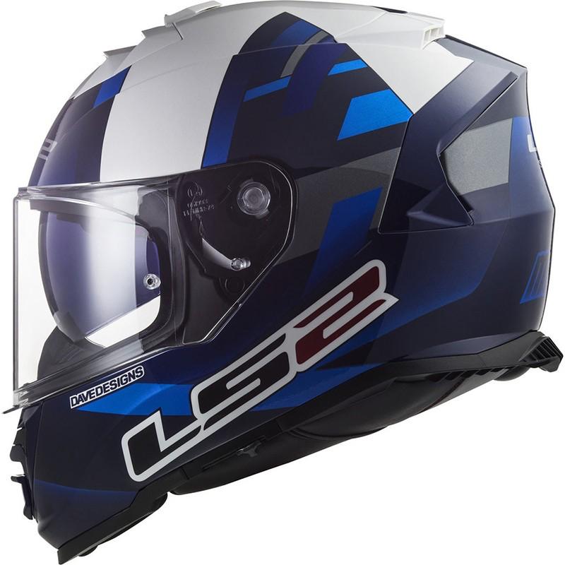 קסדה מלאה LS2 STORM 2 FF800 22.06 כחול\לבן