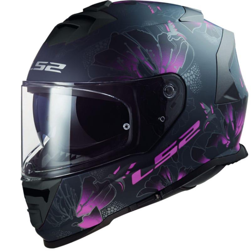 קסדה מלאה LS2 STORM 2 FF800 22.06 סגול פרחוני
