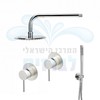 סט 7 חלקים למקלחת 3 דרך קומפלט לחדר רחצה מדגל ט.פ.י (p-i) | כרום ניקל