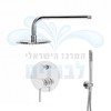 סט 6 חלקים למקלחת 4 דרך קומפלט לחדר רחצה מדגל p-i | כרום