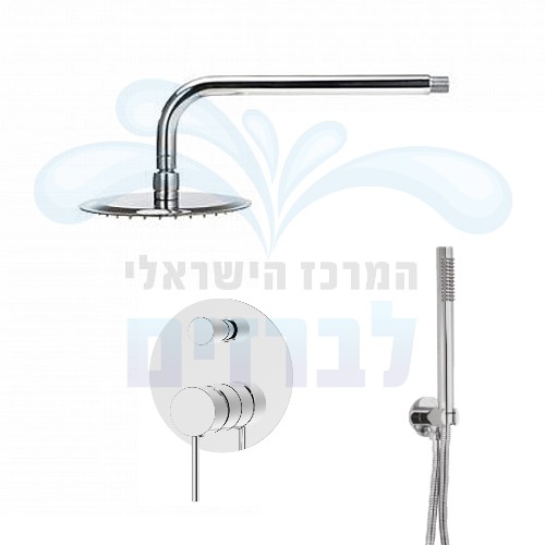 סט 6 חלקים קומפלט למקלחת 4 דרך לחדר רחצה מדגל p-y | כרום