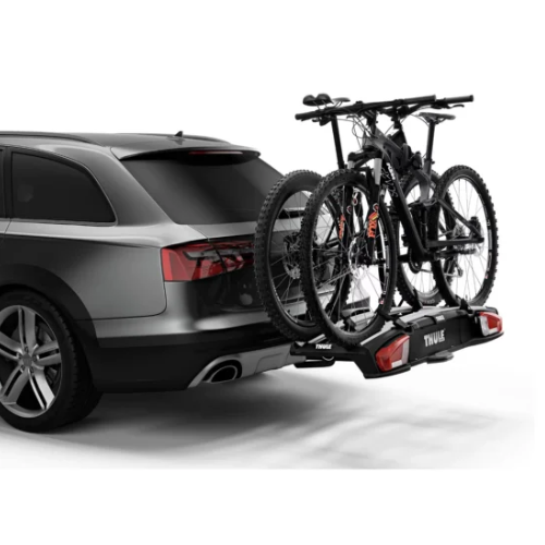  Thule VeloSpace 938 XT מנשא וו גרירה 2-3 זוגות אופניים שחור ואלומיניום