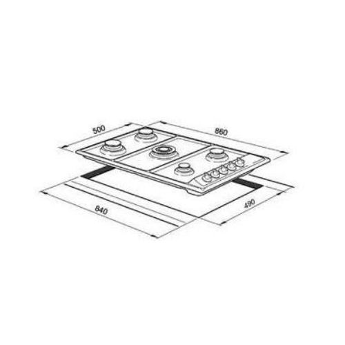 ‏כיריים גז Delonghi NDG106X דה לונגי