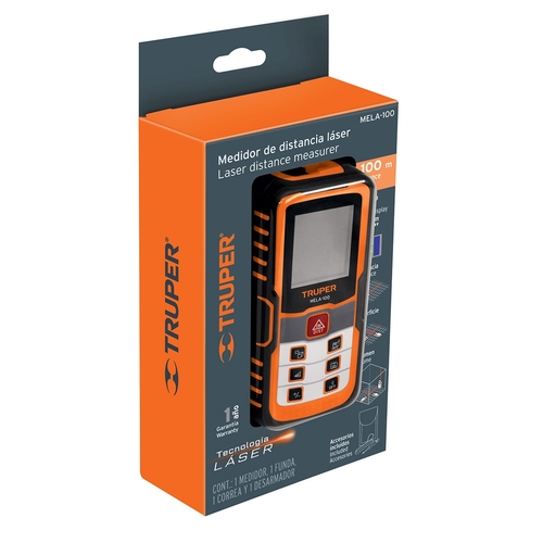 מד מרחק לייזר אדום 100 מ' 100374  MELA-100 TRUPER