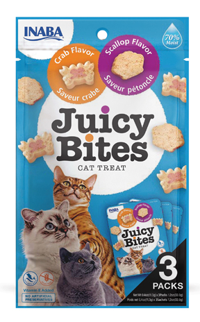 Juicy Bites - חטיפים לחים עם סרטנים וצדפות לחתול 33.9 גרם מבצע 3+1