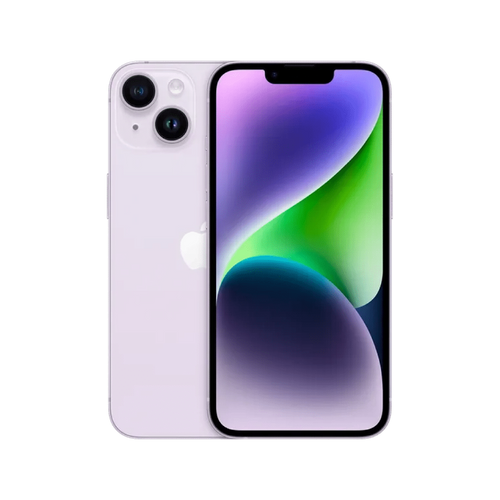 אייפון Apple iPhone 14 256GB, צבע Purple סגול, ללא מטען וללא אוזניות, שנה אחריות יבואן רשמי