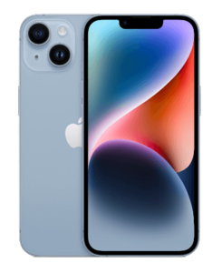 אייפון Apple iPhone 14 128GB, צבע Blue כחול, ללא מטען וללא אוזניות, שנה אחריות יבואן רשמי