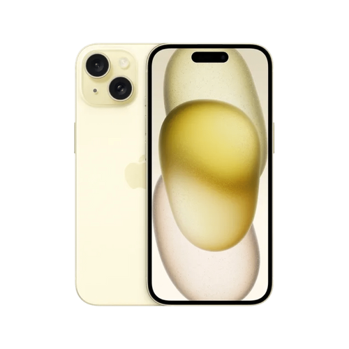 אייפון Apple iPhone 15 Plus 128GB, צבע Yellow צהוב, ללא מטען וללא אוזניות, שנה אחריות יבואן רשמי